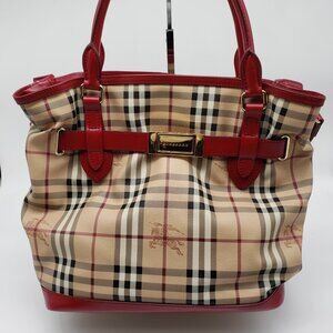 Authentic Burberry Canvas Satchel 288-022026